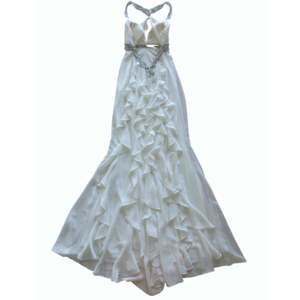Blondie Nites White Evening Dress Size 3 - Picture 3 of 8
